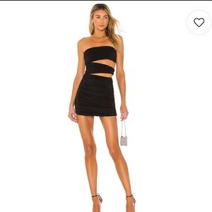 Revolve Alaric Mini Dress in Small Black by h:ours